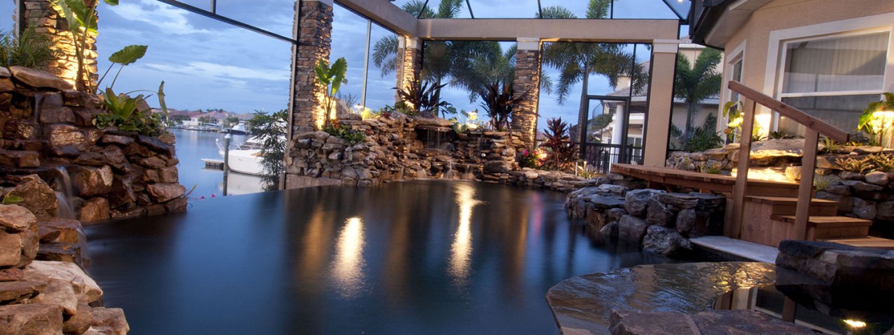 Image of Infinity Edge Lagoon Pool Remodel