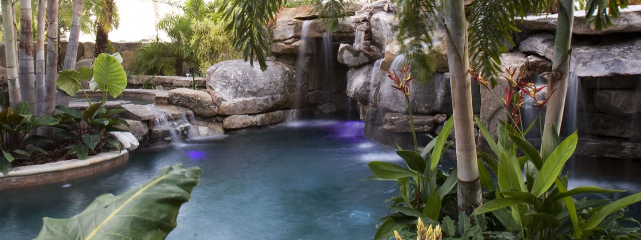 Image of New Natural Lagoon Pool with Sun Deck