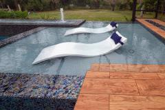 Lucas Lagoons Modern Sun Shelf with Loungers 