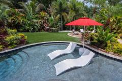 Lucas Lagoons Sun Shelf with Loungers and Umbrella 